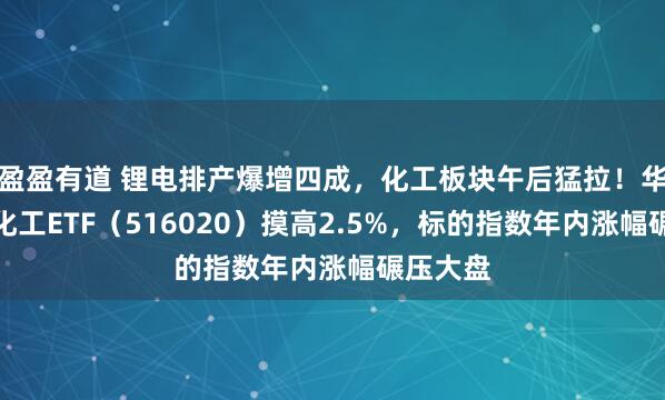 盈盈有道 锂电排产爆增四成，化工板块午后猛拉！华宝基金化工ETF（516020）摸高2.5%，标的指数年内涨幅碾压大盘