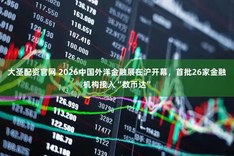 大圣配资官网 2026中国外洋金融展在沪开幕，首批26家金融机构接入“数币达”